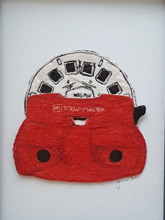 3D View-Master Toy Embroidery Art Piece