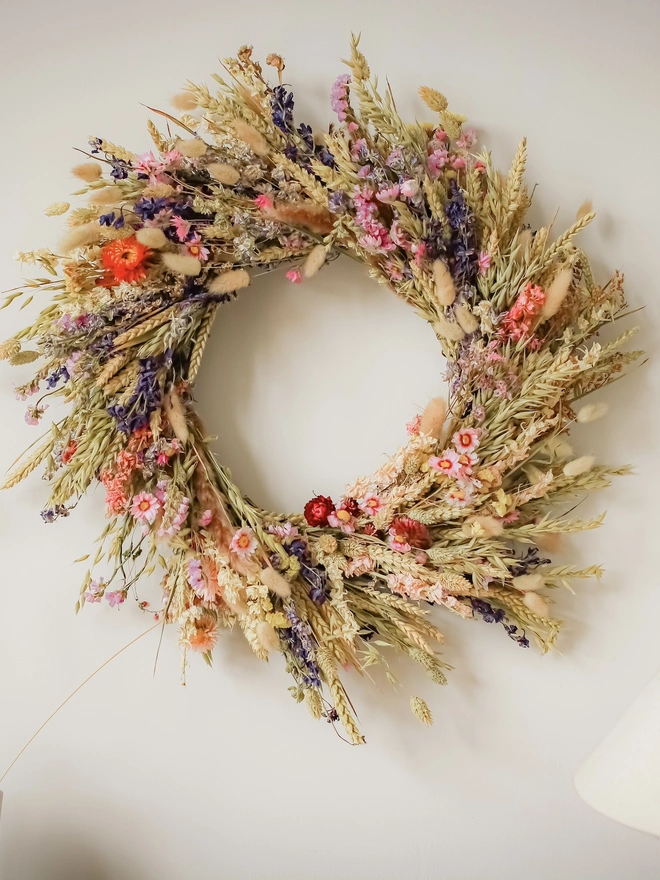 'Herdwick' Everlasting Dried Wreath