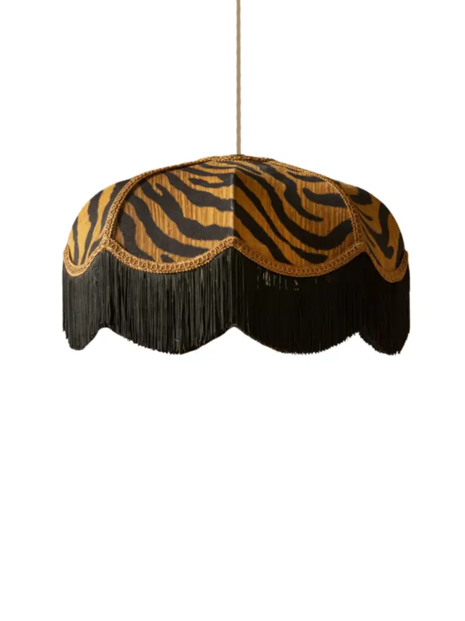 The Tigress Fringed Lampshade