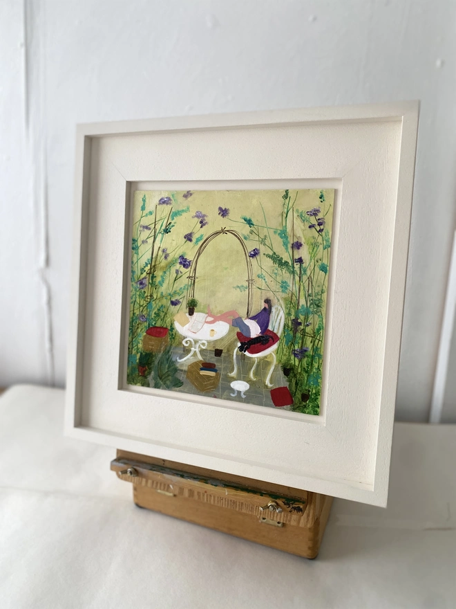Summer Garden Painting of rest and relaxation