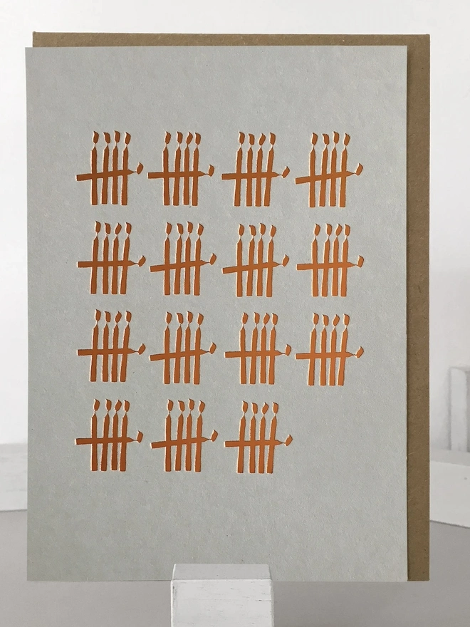Copper Foil 75th Birthday Card