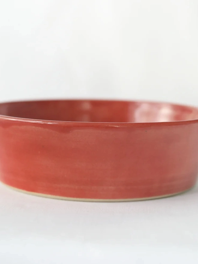 Classic Pasta Bowl, a colourful ceramic bowl sitting on a plain surface against a grey backdrop. 