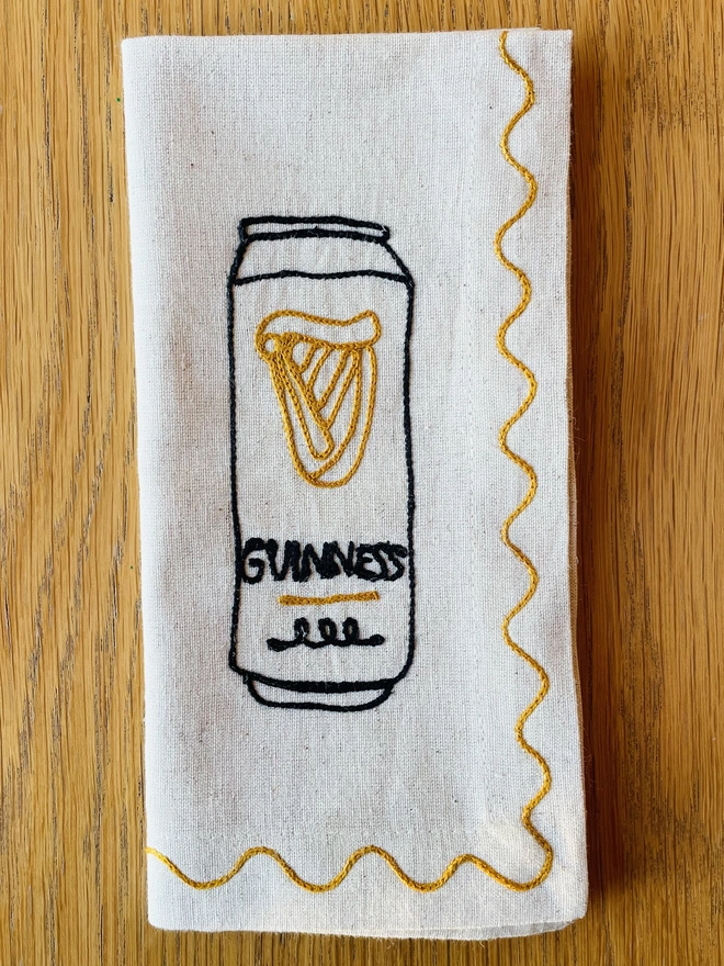 Embroidered Couple's Cocktail Napkins (Set Of 2)