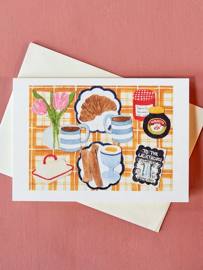 Tulips & Woolf Greetings Card