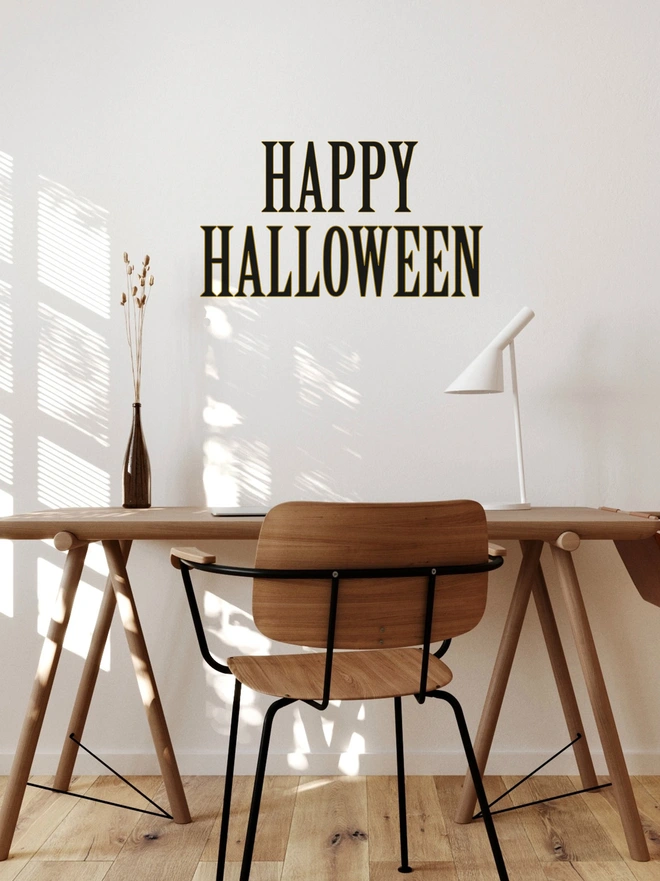 happy halloween mirror sicker decoration