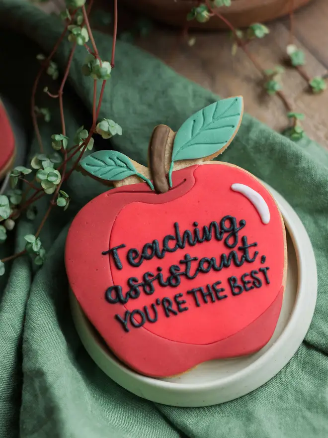 Personalised Teacher Apple Biscuit