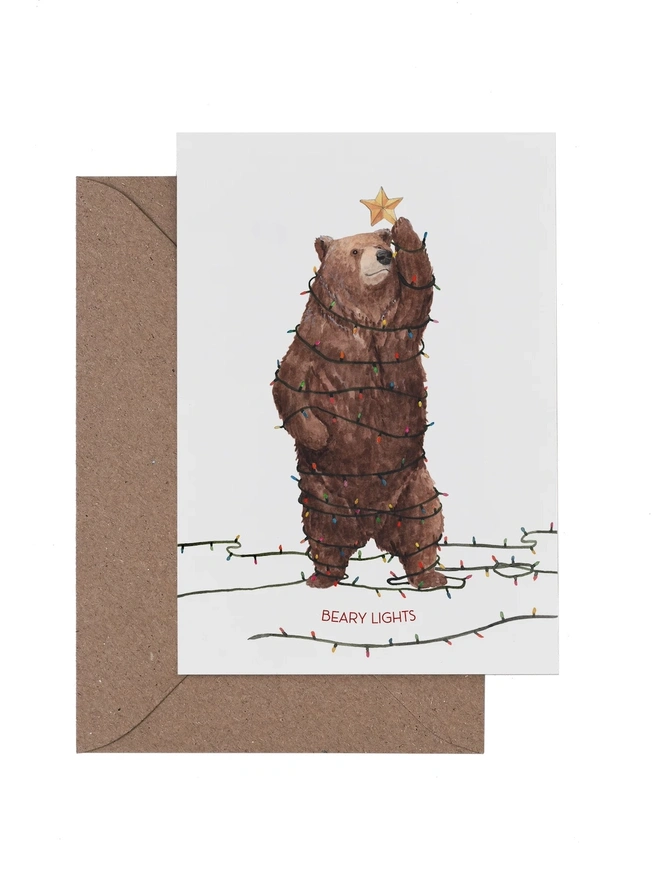 Beary Lights Christmas Card