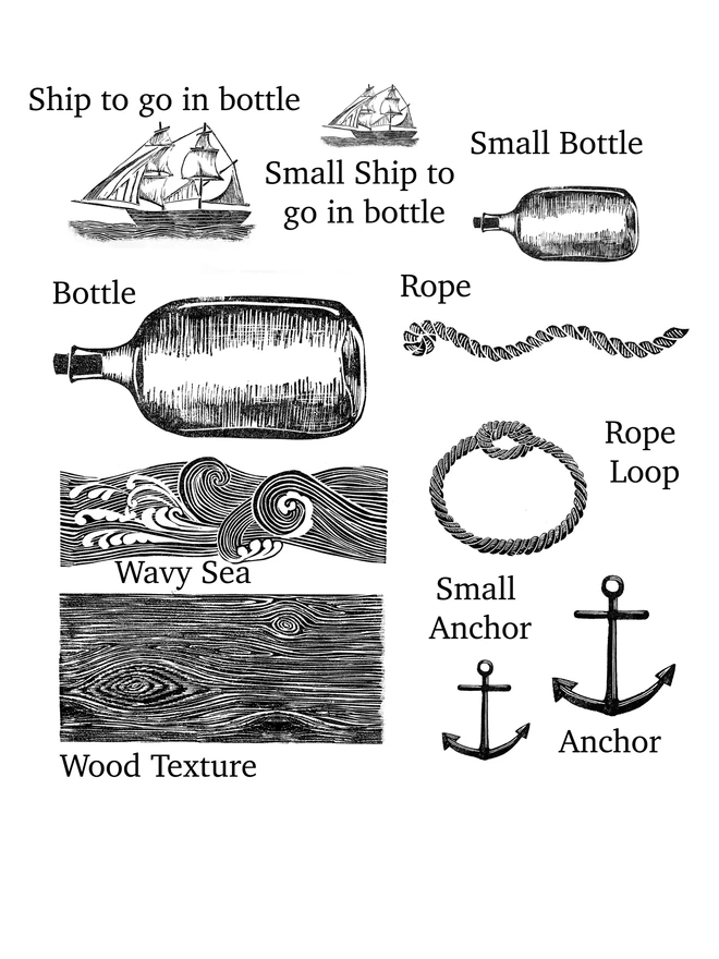 sea rubber stamps