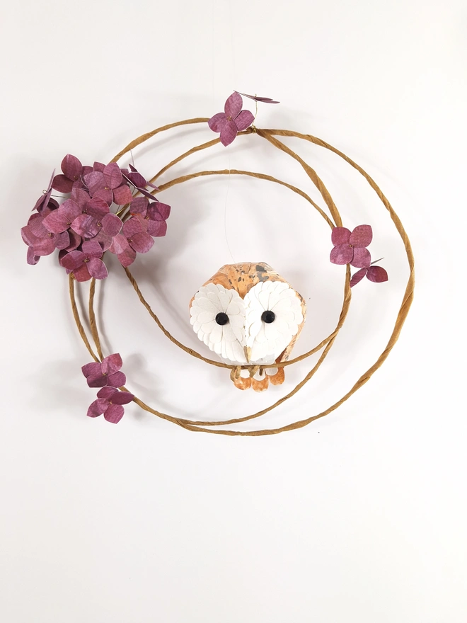 handmade barn owl sculpture