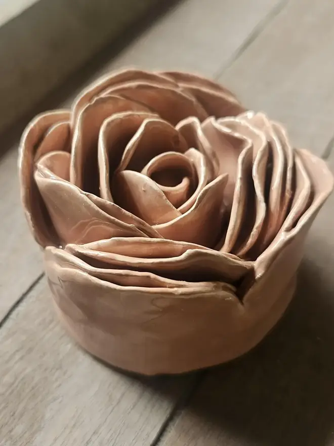 rustic terracotta ceramic peony flower pottery gift wall decor ornament hanging decorations