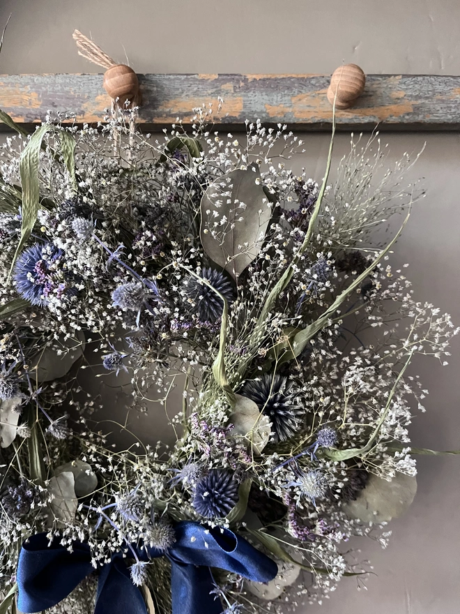 Midnight Meadow Dried Flower Wreath 