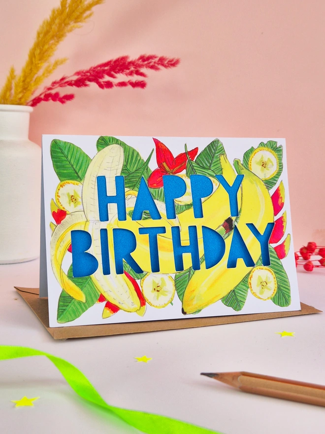 banana birthday card
