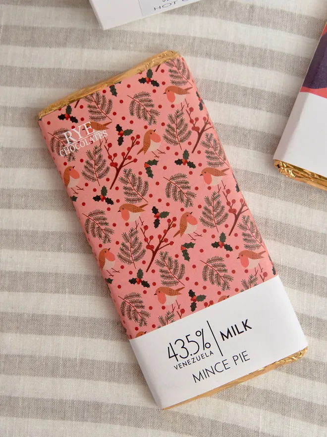 Mince pie Christmas chocolate bar