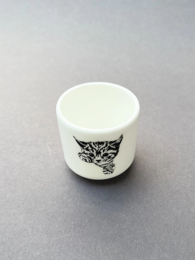 Black and white Peepo Maud egg cup