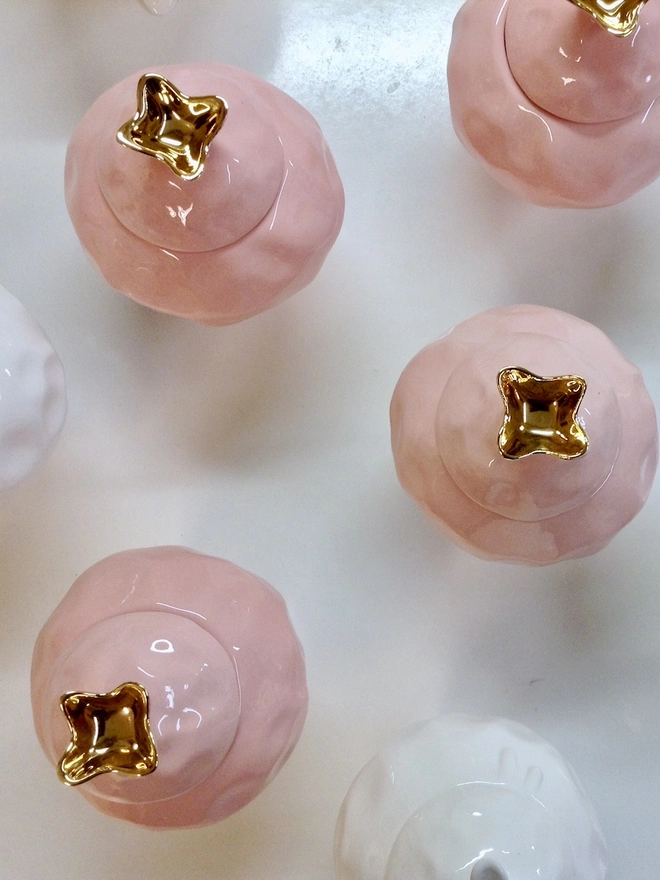 Pink Porcelain Sugar Bowls