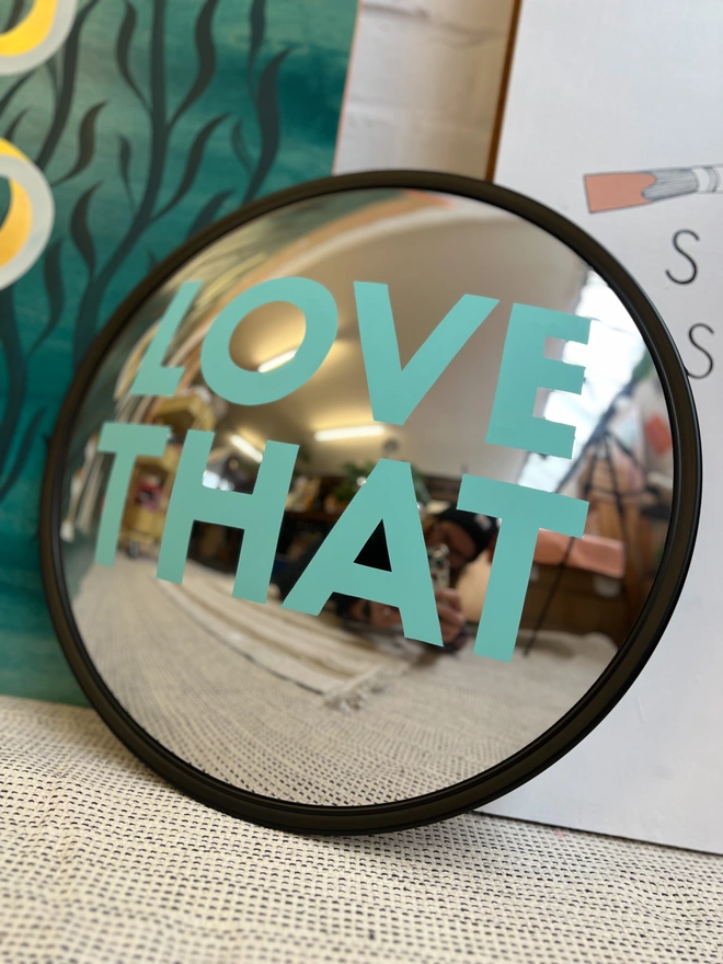 stainless steel convex mirror love that sea green