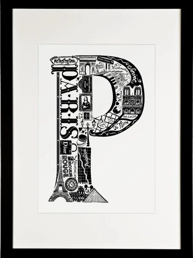 Paris Location Letter Print