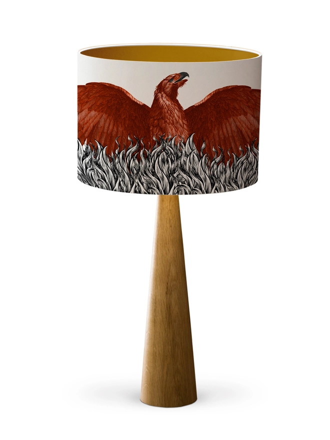 Phoenix rising from the flames lampshade, Mountain and Molehill