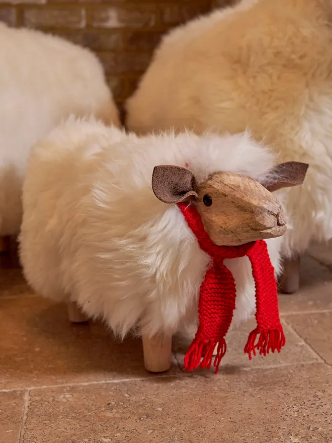 Sheep footstool
