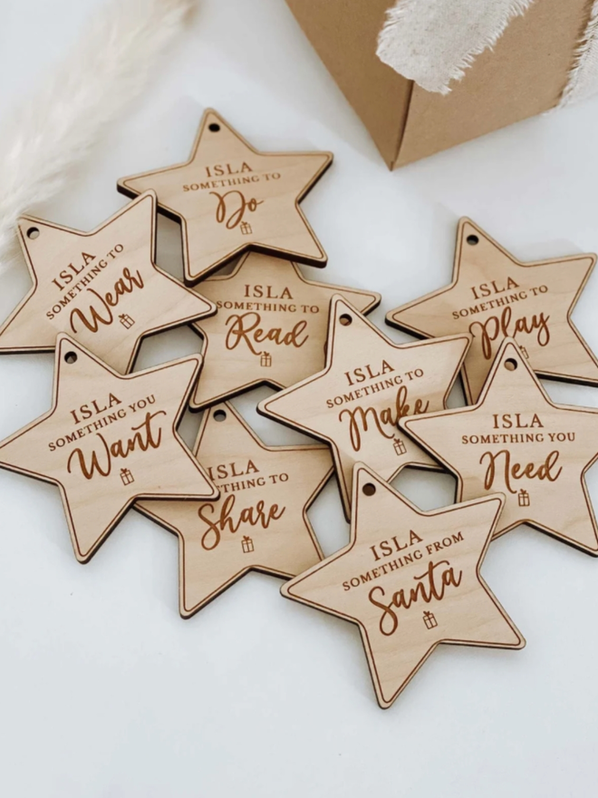Personalised Christmas Gift Tag. A selection of personalised gift tags.