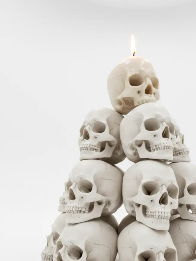 HUMAN SKULL CANDLE