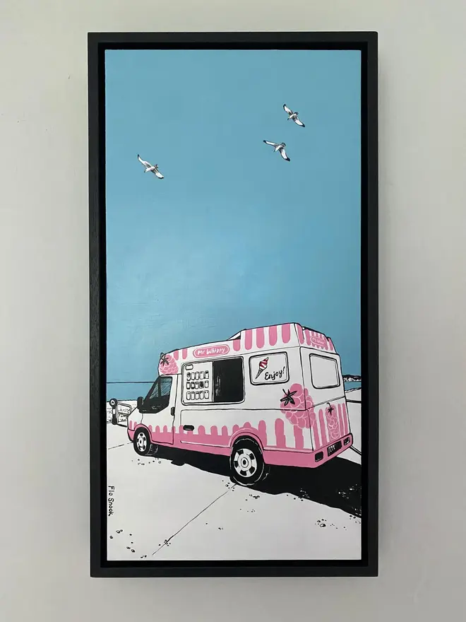 Ice Cream Van Handmade Cushion 