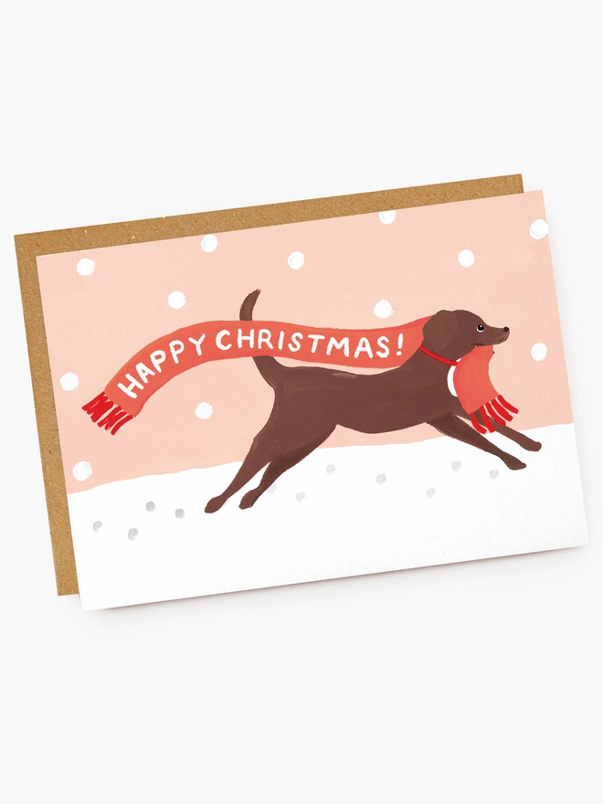 Jade Fisher cheeky labrador dog lover Christmas card