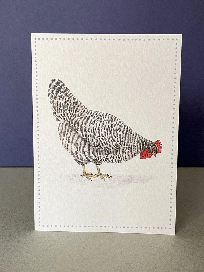 Garden Lover's Chicken Notecard