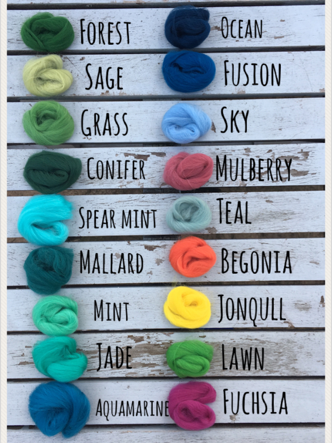 Chunky Knitted Merino Wool Colour Chart