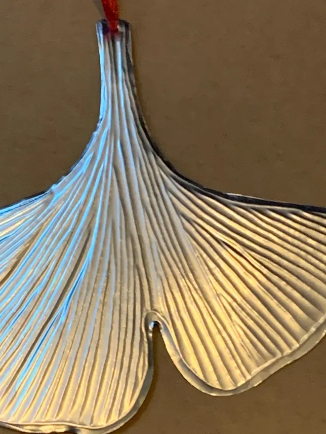 ginko leave embossed tin decoration susan bradley