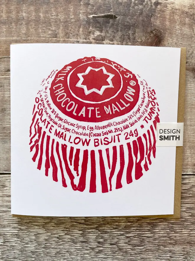 Tunnock Teacake- blank greeting card 