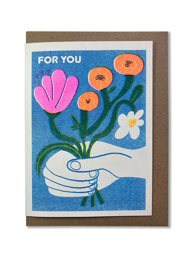 'For You' A6 Riso Greetings Card