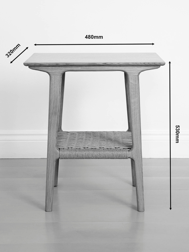 large wooden side table dimensions