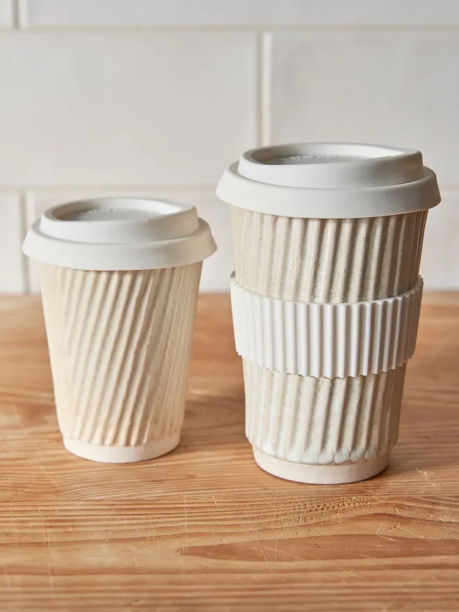 Ceramic cream coffee cup