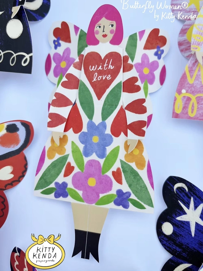 Butterfly Woman 3D Pop Out Card