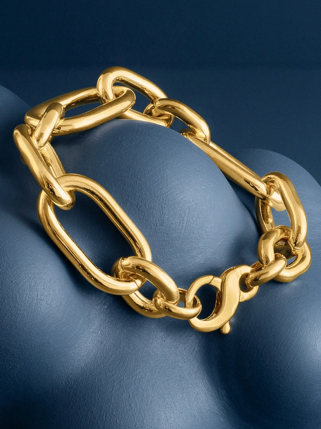 Loel Gold Thick Chain Bracelet