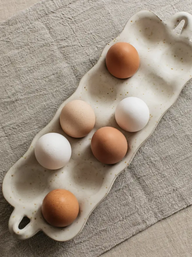 stoneware ceramic 12 egg tray bel holland