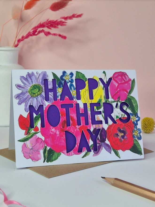 Happy Mother's Day Paper cut Card 
