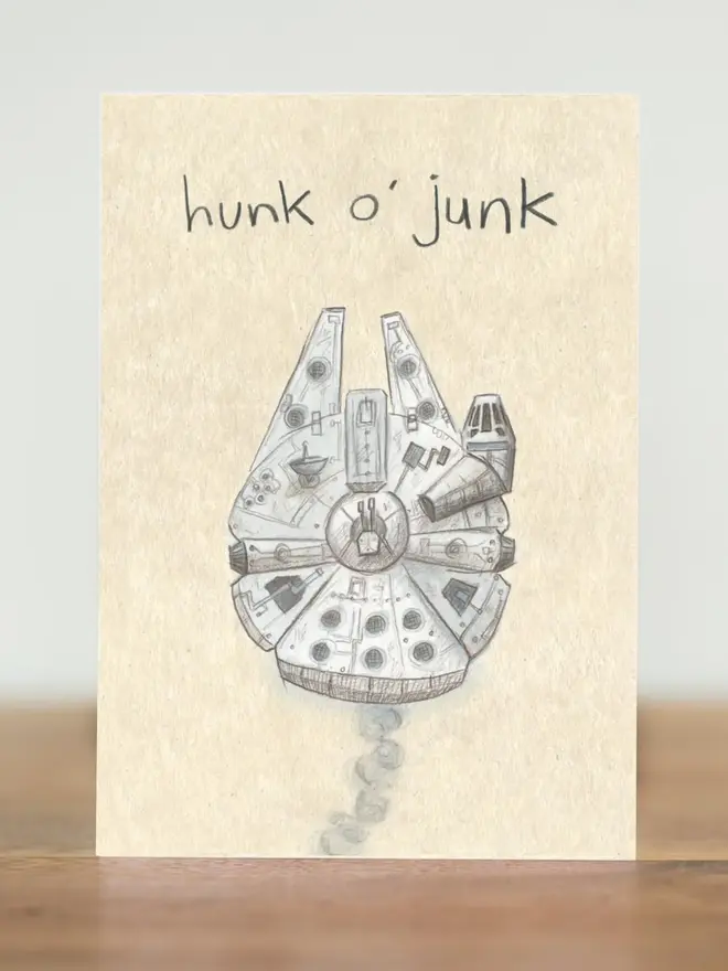 millenium falcon star wars card