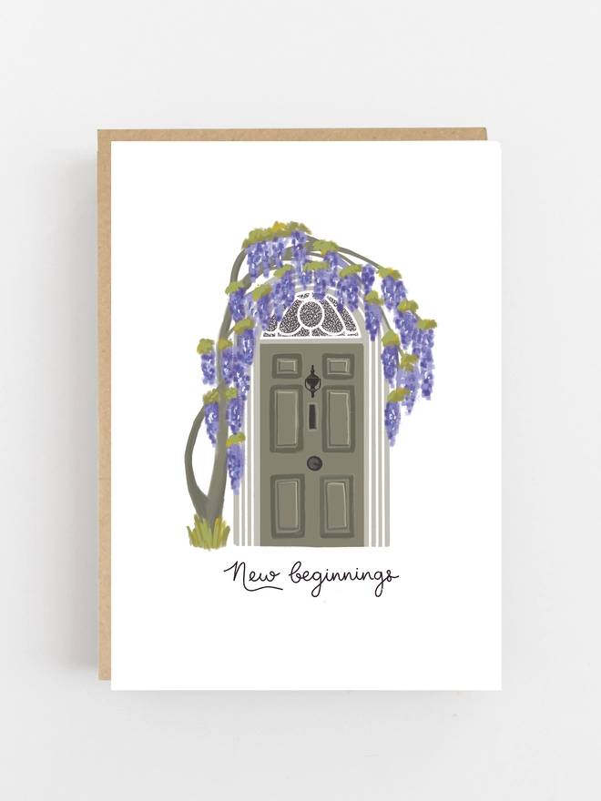 wisteria door new home card