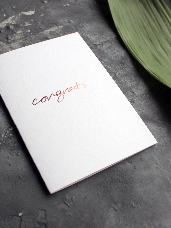 'Congrats' Hand Foiled Card