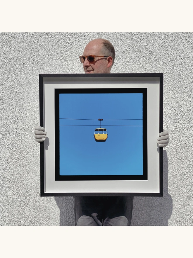 Richard Heeps Cable Car Yellow Large Framed in Black