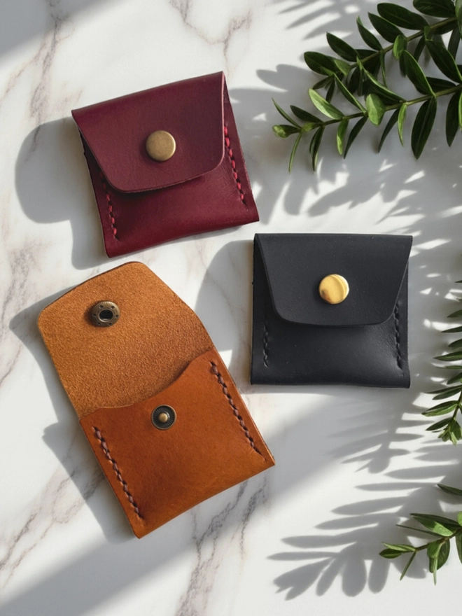 leather coin purses handmade in the UK