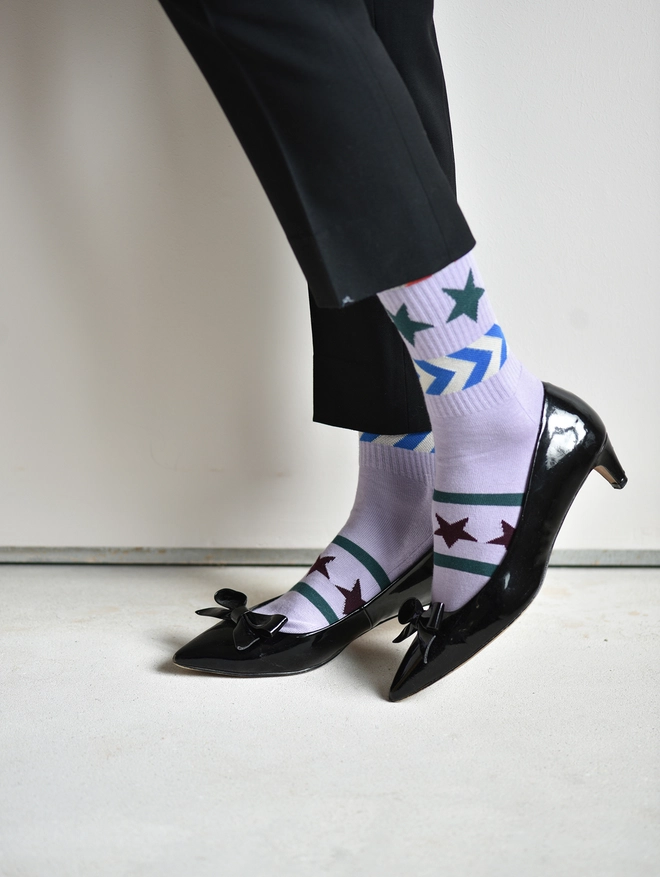 lilac sport socks
