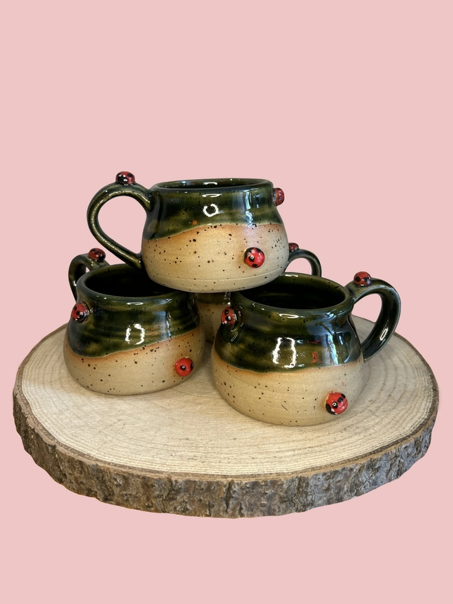 Ceramic Ladybird Espresso Mug 