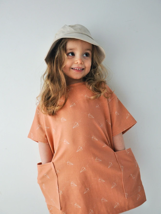 Paper Planes Oversized Pocket Dress