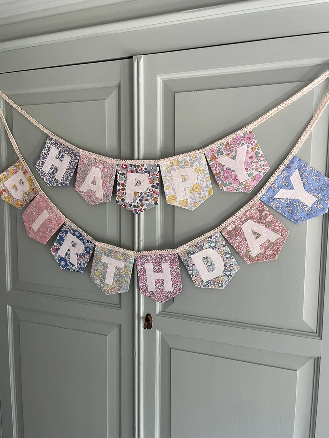 Liberty Print Happy Birthday Bunting