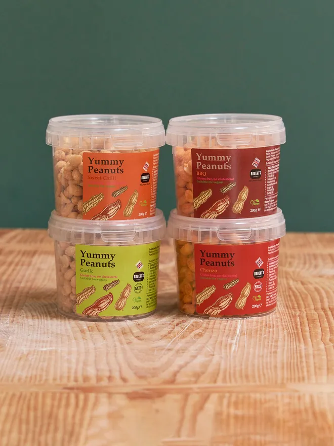 Yummy Peanuts Bundle Pots (Pack Of Four)