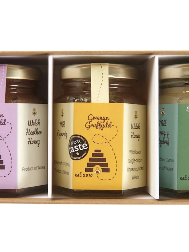 Trio of British Honey Boxed Gift Set, 3 x 142g