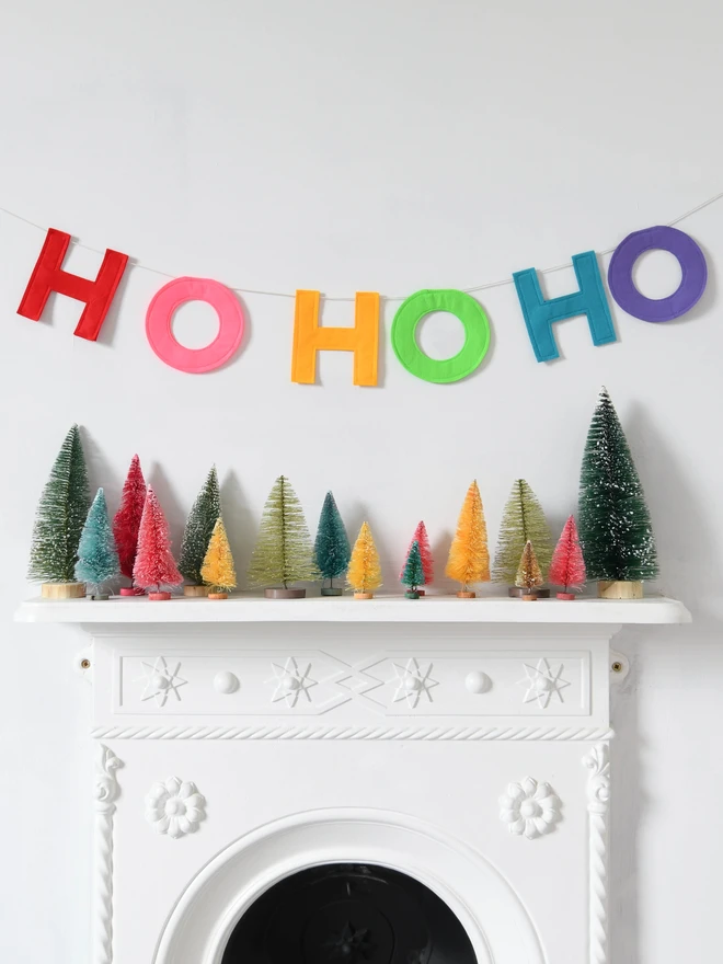 ho ho ho felt letter garland